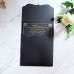 Black Pocket Invitation Foiling Printing Marriage Invitation Card With Envelope